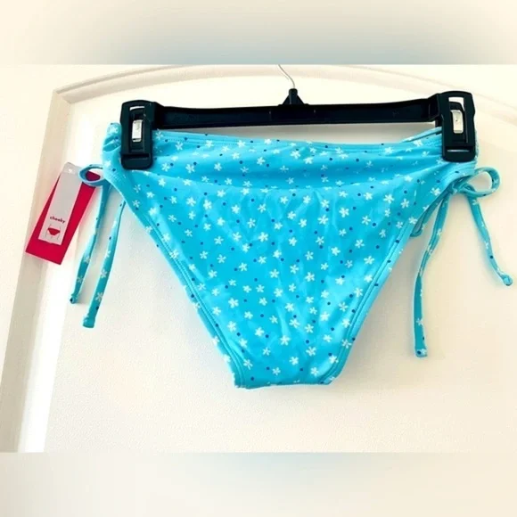 Xhilaration Women’s Baby Blue Floral Bikini Bottom Medium Size - Picture 1 of 10